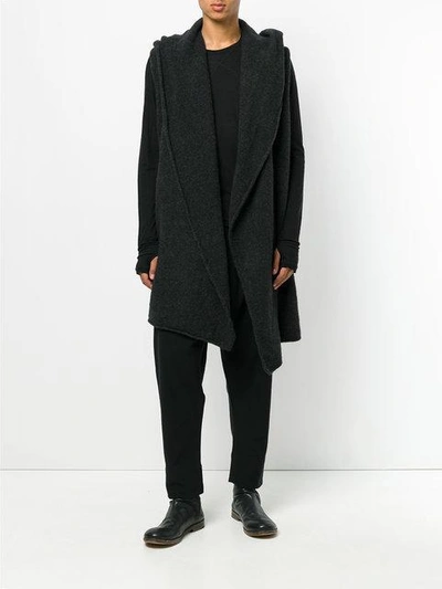 Shop Isabel Benenato Detachable Lining Coat In Black