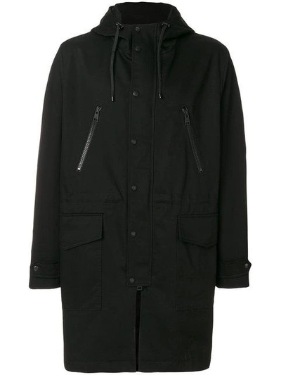 Shop Ami Alexandre Mattiussi Long Rain Coat In Black