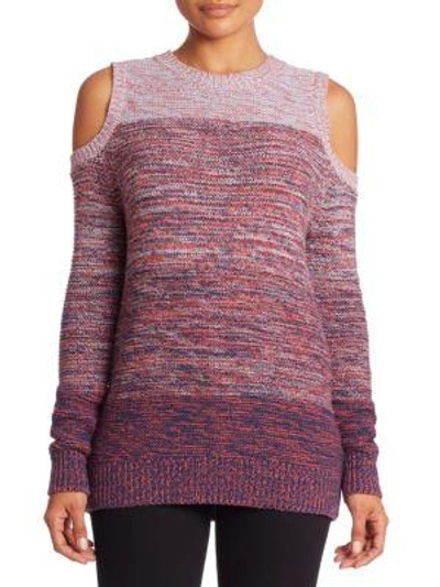 Shop Rebecca Minkoff Page Wool Blend Cold Shoulder Sweater In Ombre