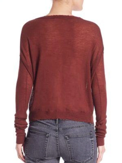 Shop Helmut Lang Cashmere Raw-edge Sweater In Charcoal
