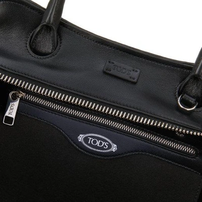 Shop Tod's Sella Bag Small In Black/brown