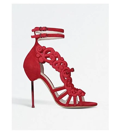 Shop Sophia Webster Albany Pin Heel Sandals In Red