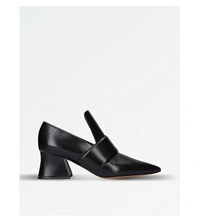 Shop Givenchy Patricia Leather Heeled Loafers In Black