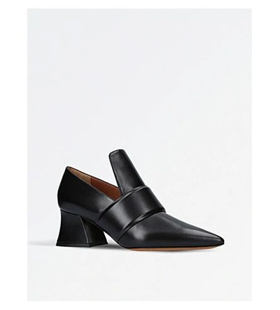 Shop Givenchy Patricia Leather Heeled Loafers In Black