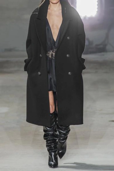 Shop Saint Laurent Double-breasted Wool Coat