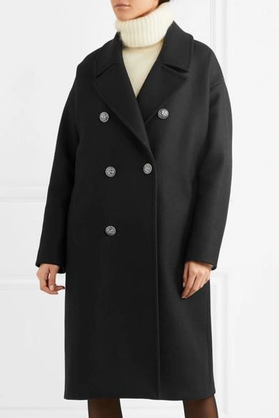 Shop Saint Laurent Double-breasted Wool Coat