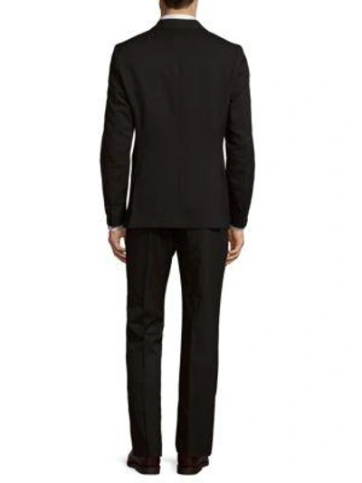 Shop Brunello Cucinelli Pinstripe Wool Jacket In Black