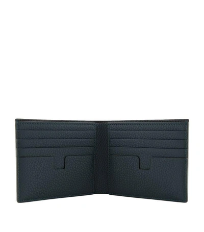 Shop Tom Ford Grained Leather Bifold Wallet In Black