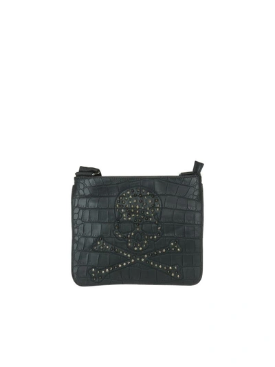 Shop Philipp Plein Massachussets Cross Body In Black/black Nickel