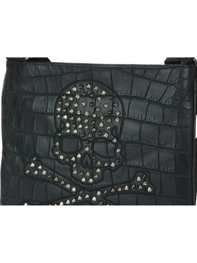 Shop Philipp Plein Massachussets Cross Body In Black/black Nickel