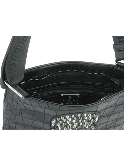 Shop Philipp Plein Massachussets Cross Body In Black/black Nickel