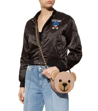 Shop Moschino Teddy Bear Shoulder Bag In Pink