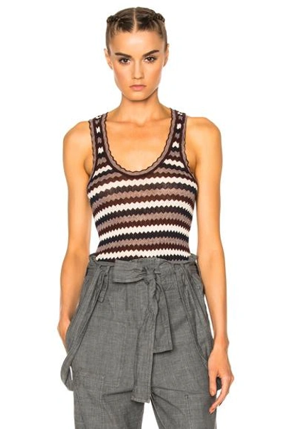 Shop Isabel Marant Étoile Amory Thin Strips Tank In Purple, Stripes. In Burgundy