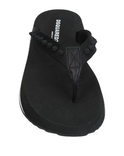 Shop Dsquared2 Flip Flops In Black