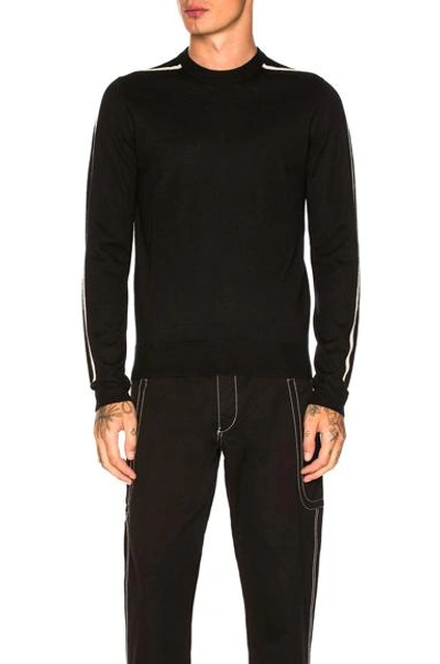 Shop Comme Des Garçons Shirt Contrast Stripes Sweater In Black