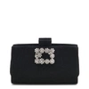 ROGER VIVIER Soft Flowers Clutch in Fabric,RBWAMED0100HQ1B999