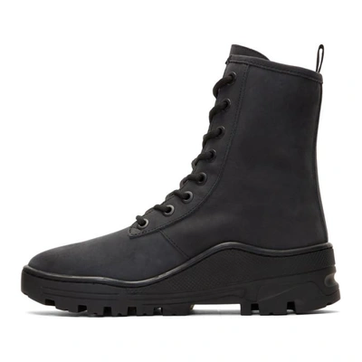 Shop Yeezy Black Nubuck Combat Boots