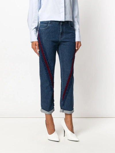 Shop Stella Mccartney Ruffle-trimmed Boyfriend Jeans