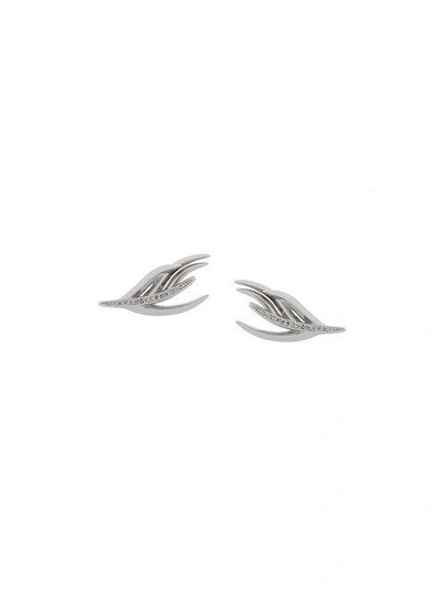 Shaun Leane White Feather Diamond Earring | ModeSens