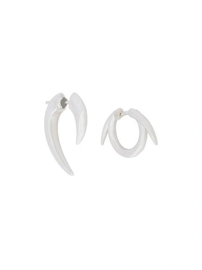 Shop Shaun Leane Talon And Thorned Set Of Earrings In Metallic