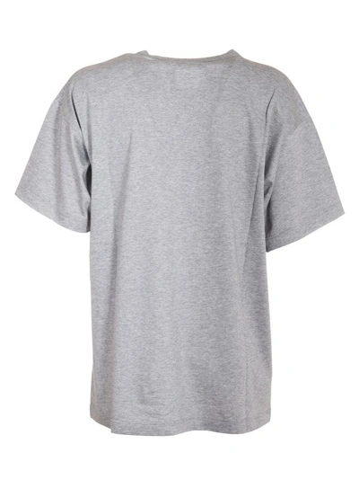 Shop N°21 Printed Oversized T-shirt In Grey-red