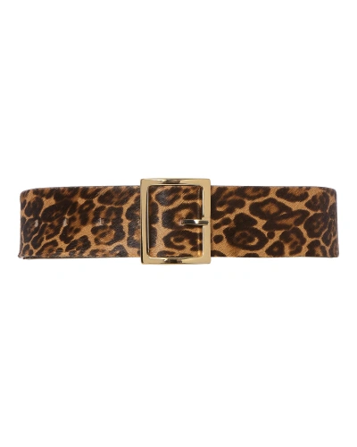 Shop Maison Boinet Haircalf Leopard Belt