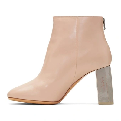 Shop Acne Studios Pink And Grey Claudine Boots In Pink/grey