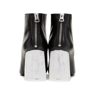 Shop Acne Studios Black & Off-white Claudine Boots