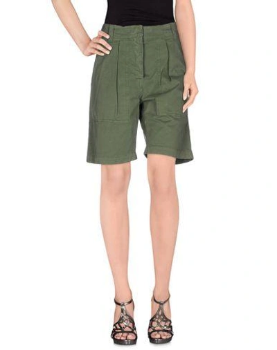 Shop Isabel Marant Étoile Shorts & Bermuda In Military Green