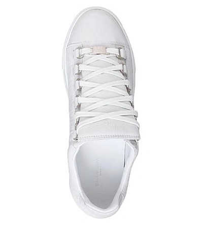 Shop Balenciaga Ladies White Arena Leather Sneakers