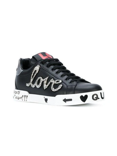 Shop Dolce & Gabbana Portofino Sneakers - Black