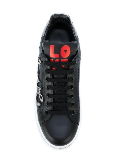 Shop Dolce & Gabbana Portofino Sneakers - Black