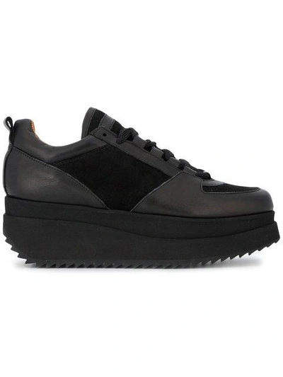 Shop Ganni Black Naomi 60 Platform Sneakers