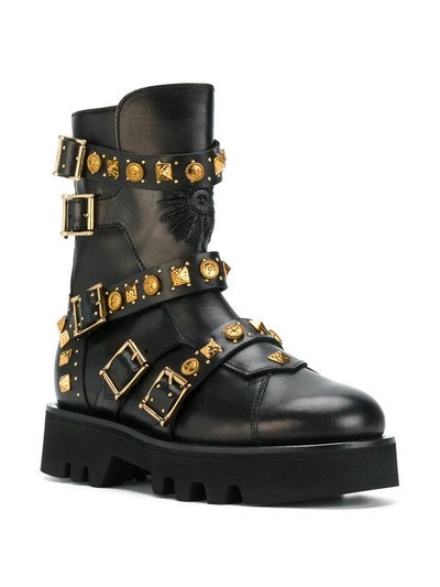 Shop Fausto Puglisi Studded Chunky Boots