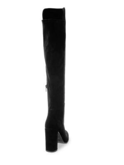Shop Stuart Weitzman All Jill Suede Knee-high Boots In Black