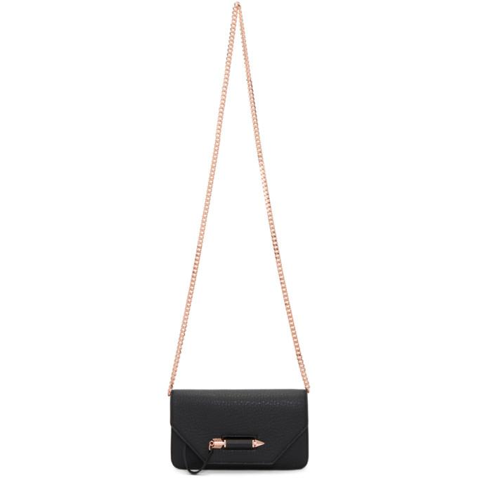 black and rose gold crossbody bag