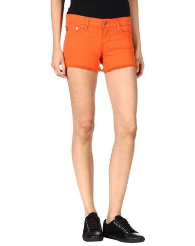 Shop Ag Denim Shorts In Orange