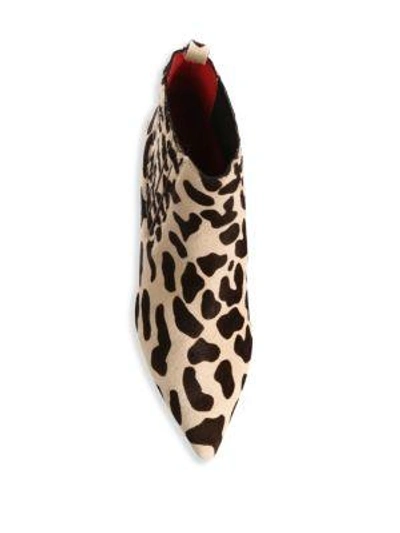 Shop Diane Von Furstenberg Mollo Giraffe-print Fur Booties In Natural