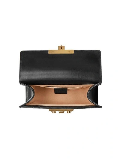 Shop Gucci Padlock Gg Supreme Leather Shoulder Bag - Neutrals