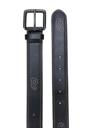 Shop Etro Studded Belt In Black