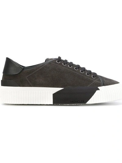 Shop Moncler Colour Block Sneakers - Grey