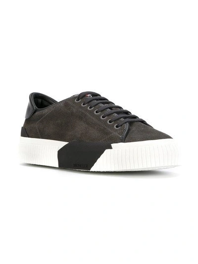 Shop Moncler Colour Block Sneakers - Grey