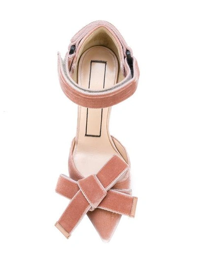 Shop N°21 Bow Detail Pumps In Pink