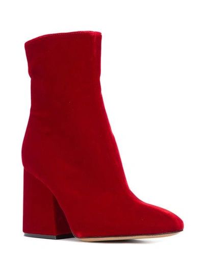Shop Maison Margiela Flared Ankle Boots In Red