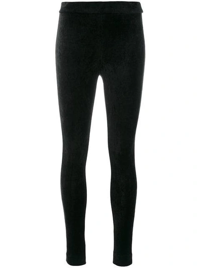 Theory Adbelle Velour Knit Leggings In Black