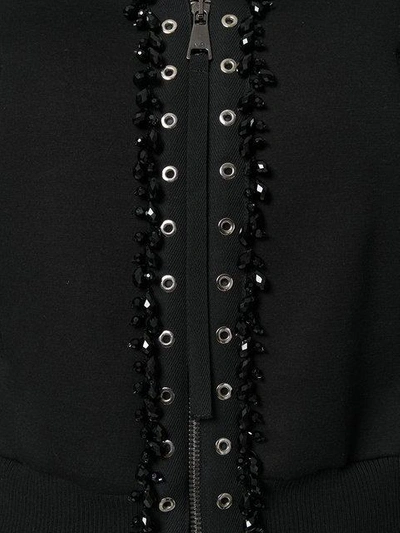 Shop N°21 Bomber Jacket With Eyelet Details In Black