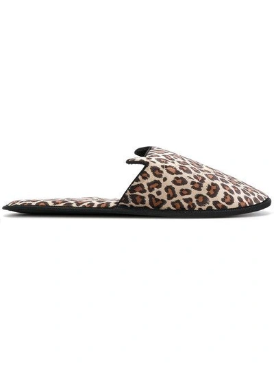 Shop Charlotte Olympia Kitty Slippers In 280 Leopard