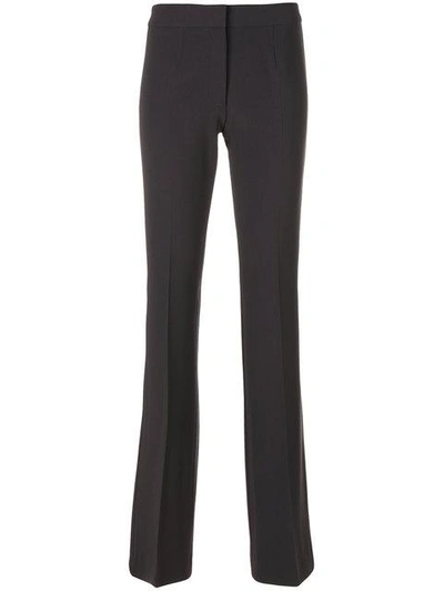 Shop Moschino Flared Trousers In Grey
