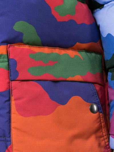 Shop Moschino Camouflage Padded Jacket