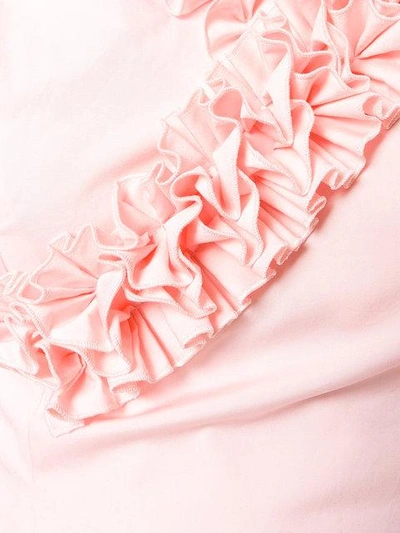Shop Jacquemus Ruffled V-neck Top In Pink